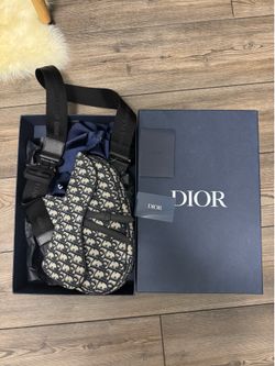 Dior saddle bag-Beige and Black Dior Oblique Jacquard