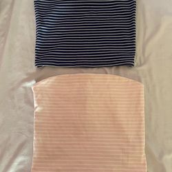 Navy/Pink striped tube tops 🎀