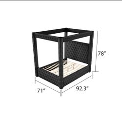 Upholstered Canopy Bed