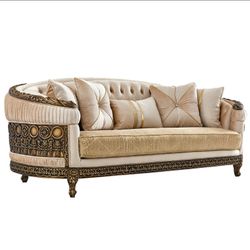 Palazzo Venezia Beige/Brown/Yellow Sofa / HD-S9017