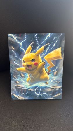 Custom canvas Pikachu 8X10
