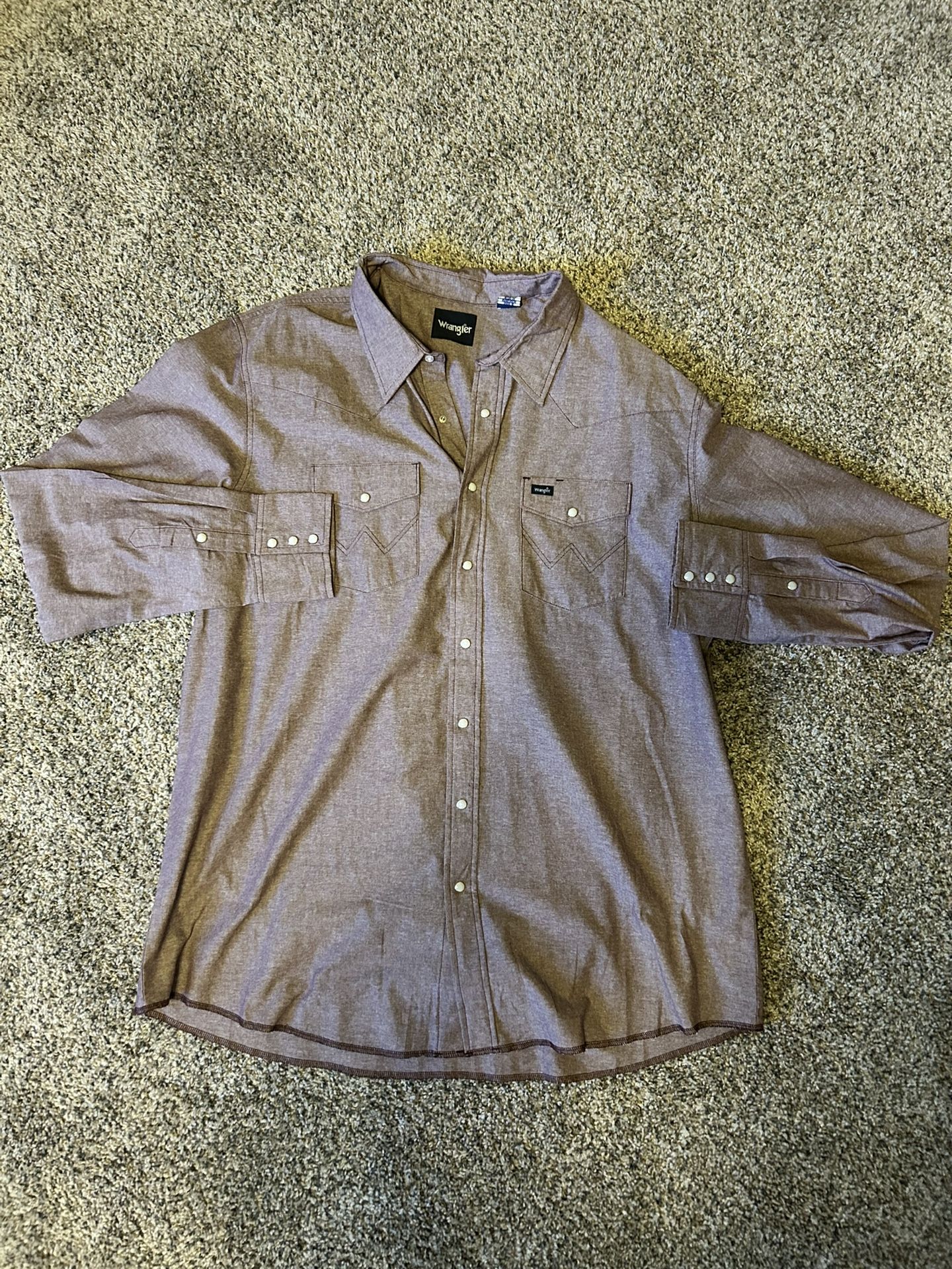 Wrangler Button Up Dress Shirt -2XL