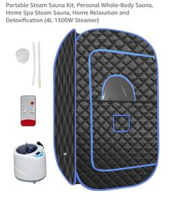Portable Steam Sauna Kit Whole-Body 4L 1300W Steamer (MUST GO BY 10/25)