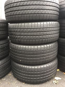 215/45/18 Dunlop set of used tires in great condition 70% tread 225$ for 4 . Installation and balance available, wheel alignment available, road forc