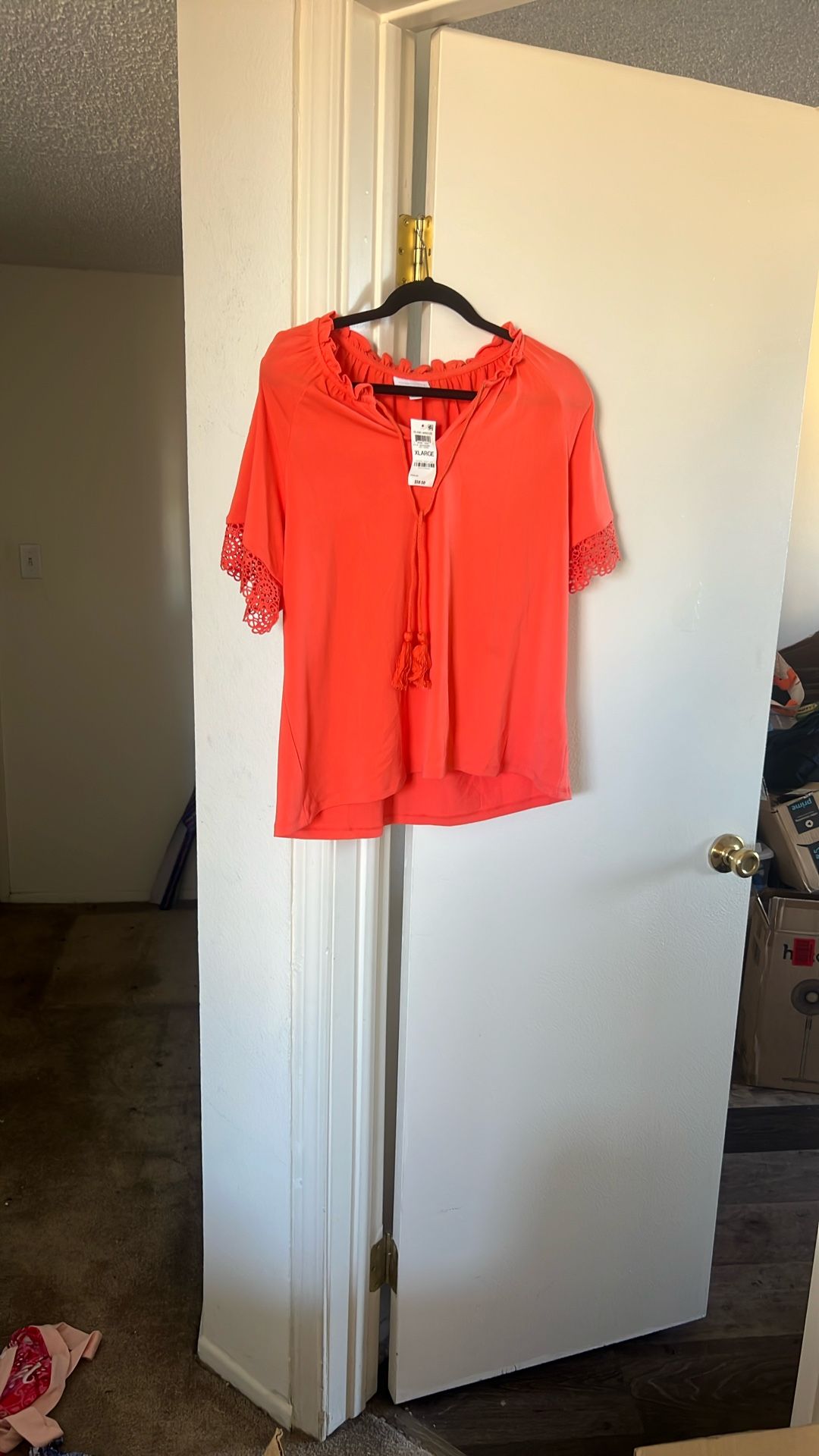 Island Breeze Tunic With Eyelet Sleeves