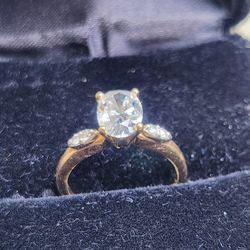 Engagement Ring 14k  Gold With Diamond 