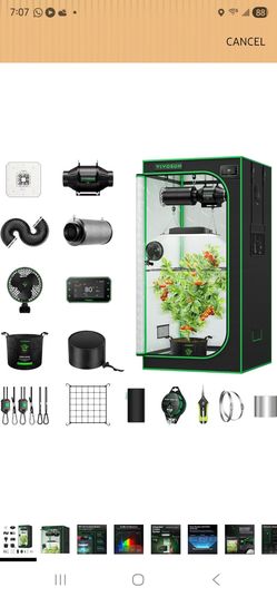 VIVOSUN Smart Pro Grow Tent Kit, 2.7 × 2.7ft 2-Plant Kit, WiFi-Integrated Automatic Control with GrowHub E42A+, Tunable Spectrum LED Grow Light, 360° 