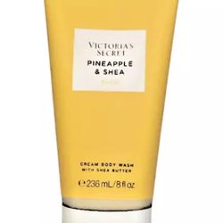  NEW VICTORIA SECRET Natural Beauty Collection- Pineapple & Shea “Glow”Cream Body Wash with Shea Butter 236 mL/8 FL OZ.