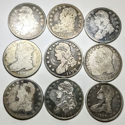 Capped Bust Half Dollar Silver Coins Choice VF-XF Lot