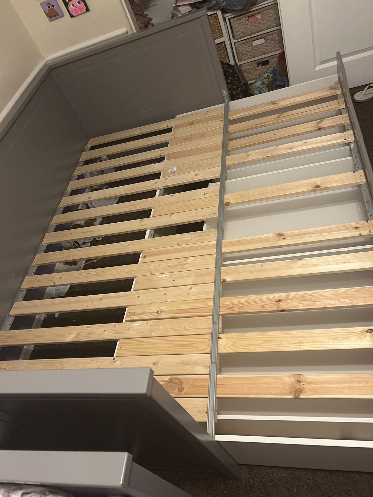 Gray Trundle Bed Twin