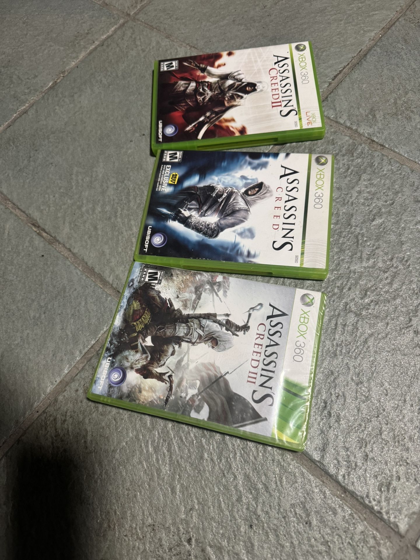 Assassins Creed 1, 2 & 3 Xbox 360 Games