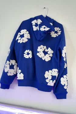 Blue denim tear