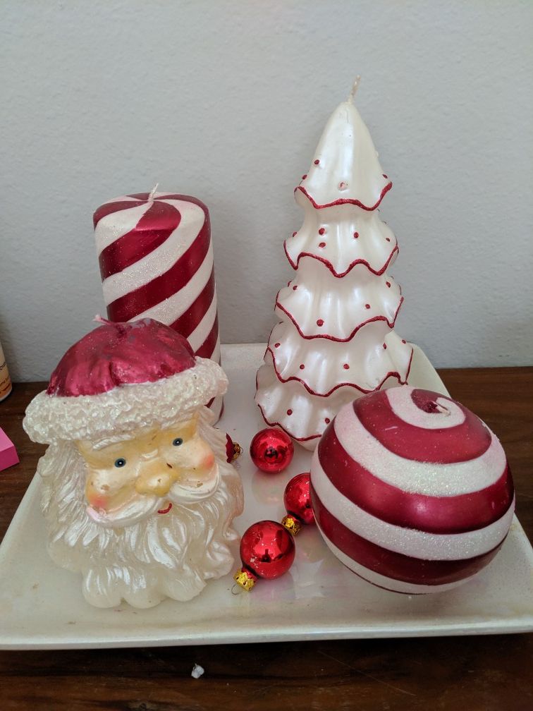 Vintage glittering candle garden
