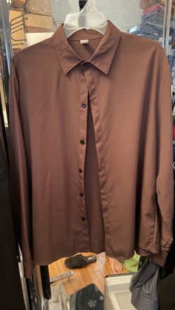 New Dark Brown Men’s Dress Shirt Size Medium