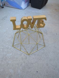 Gold Geometric Dome Decor