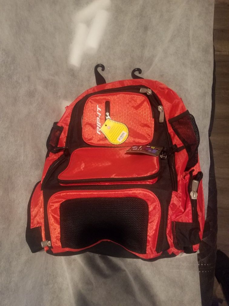 New!! Rip-It Pack It Up Softball/Baseball Backpack Condition is New with tags.