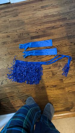 Dance Hip Skirt, And Unfold Finger Upper Gloves