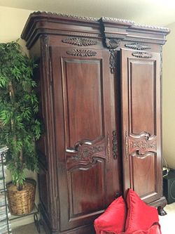 Cherry armoire tv cabinet