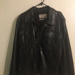 Levi’s Dark Brown Faux Leather Jacket, Size Xl