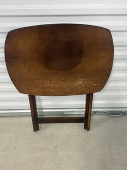 Wood Folding TV Tray Table Snack Table