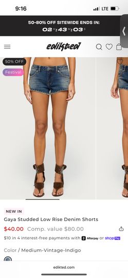 NEW  Editked Sz Small Denim Mini Shorts 