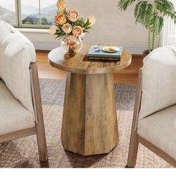 M/-esa auxiliar redonda de granja, m-esa auxiliar de madera con base octogonal, ( Only One )