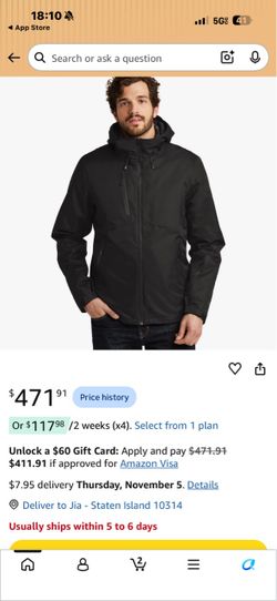 Eddie Bauer: Brand new jacket, size 2XL, great deal.