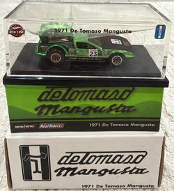Hot Wheels Red Line Club 1:64 1971 De Tomaso Mangusta Green/Black Diecast Case