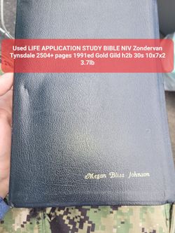 Used LIFE APPLICATION STUDY BIBLE NIV Zondervan Tynsdale 2504+ pages 1 &Kuc