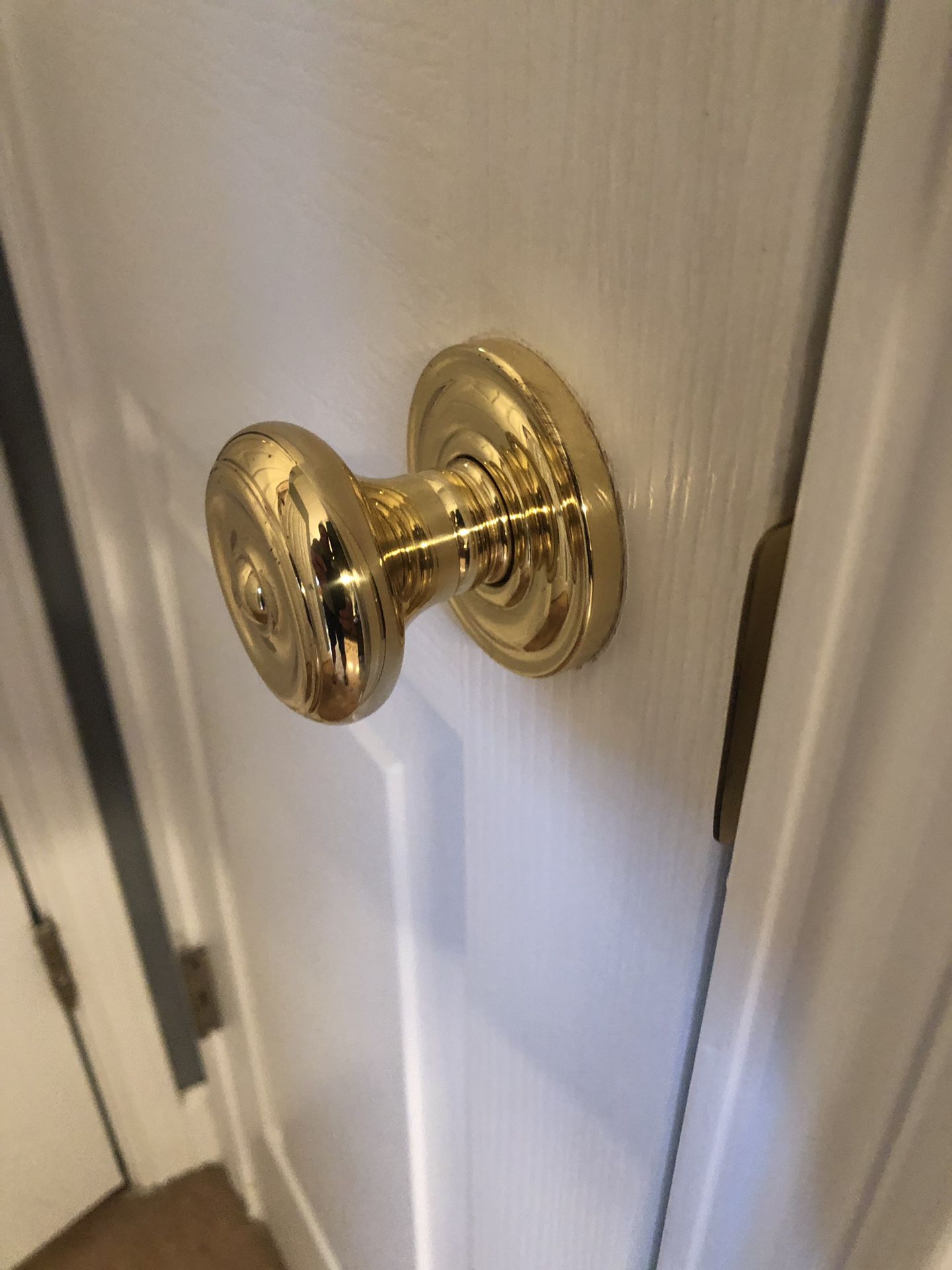 Baldwin- brass door knobs. HEAVY.
