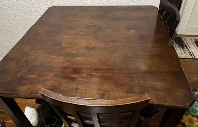 Bar Height, Dining Table With Four Chairs