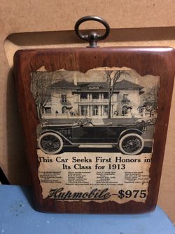 Vintage automobile plaque