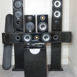 Monitor Audio Radius 5.1 Spkrs And Pioneers Elite Receiver