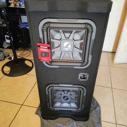 Dual 12"  kicker L7 down firing subwoofer box