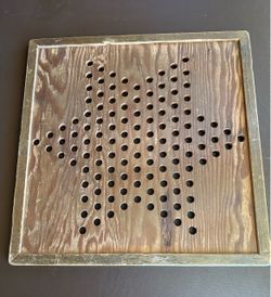 Vintage handmade wooden Chinese Checkers board