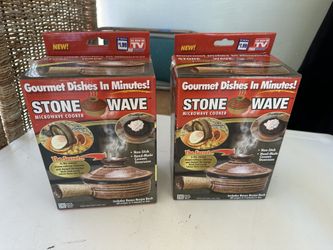 Brand new in box Set of 2 stone wave microwave cooker Rainfall Atlantic