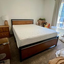 Queen Bed Frame + Mattress