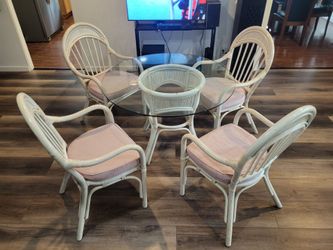 VTG Bamboo Rattan Dining Table