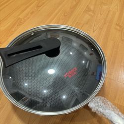 Wok Non-stick Surface Stainless Steel Honeycomb