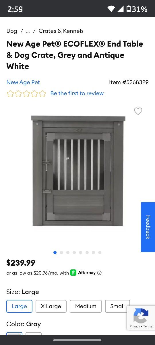 New Ecoflex Dog Cage Side Table