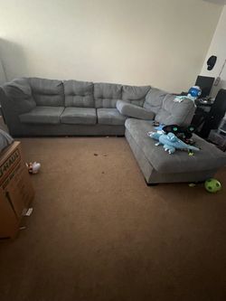 FREE L Shape pull out sofa bed (Gray)(FREE)