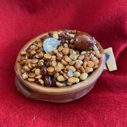 3.75 Inch Round Decorative Greek Basket Of Fortune Imported From Greece 
