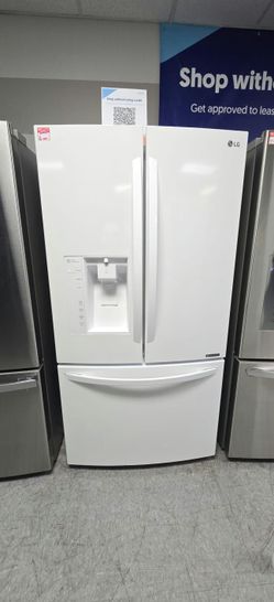 LG French Door Fridge – White, Ice & Water, 36in