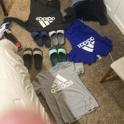 4pairs Adidas Sandals (black,blue,silver,and Green)
