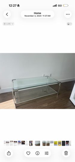 Acrylic and glass table