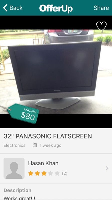 32" PANASONIC FLATSCREEN