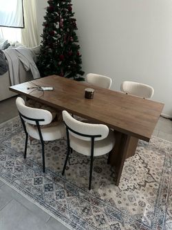 Brown dining room table