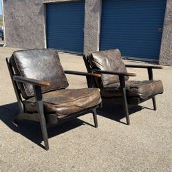Brooks Leather lounge chair, Ebony by four hands