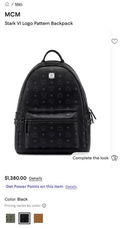 MCM Stark VI Logo Black Backpack