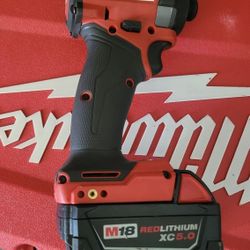 Milwaukee M18 Impact Drill and XC5.0 Battery 